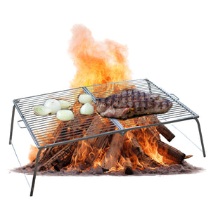 Double Folding Campfire Grill